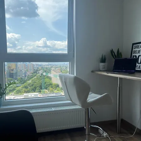 Apartman Skyscrapper Z Widokiem Na Panorame Warszawy *