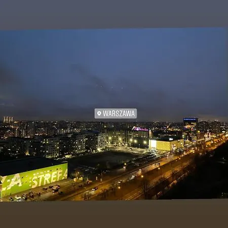 아파트 Skyscrapper Z Widokiem Na Panorame Warszawy 바르샤바