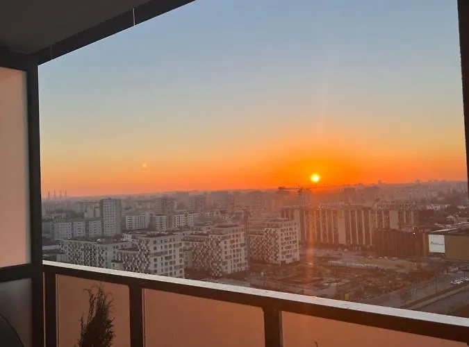 Skyscrapper Z Widokiem Na Panorame Warszawy *